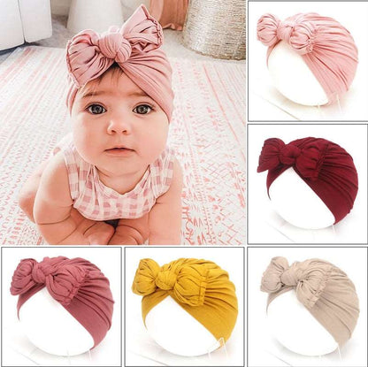 Cute Baby Hat Newborn Soft Baby Girl Hat Turban Infant Toddler Baby Cap Bonnet Headwraps - BEUPFORLIFE.com