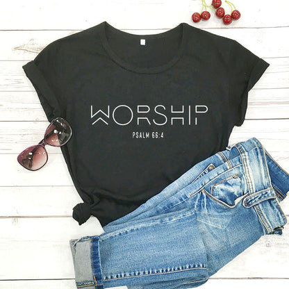 Worship Casual Cotton T-Shirt BEUPFORLIFE.com