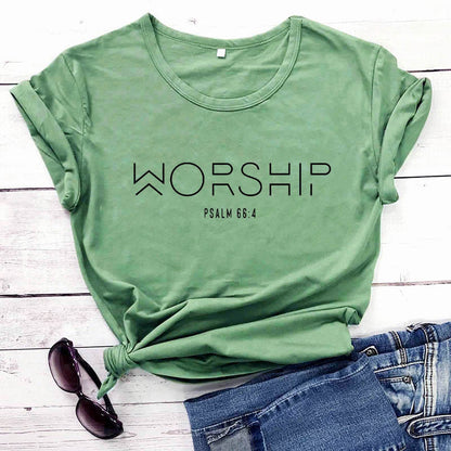 Worship Casual Cotton T-Shirt BEUPFORLIFE.com