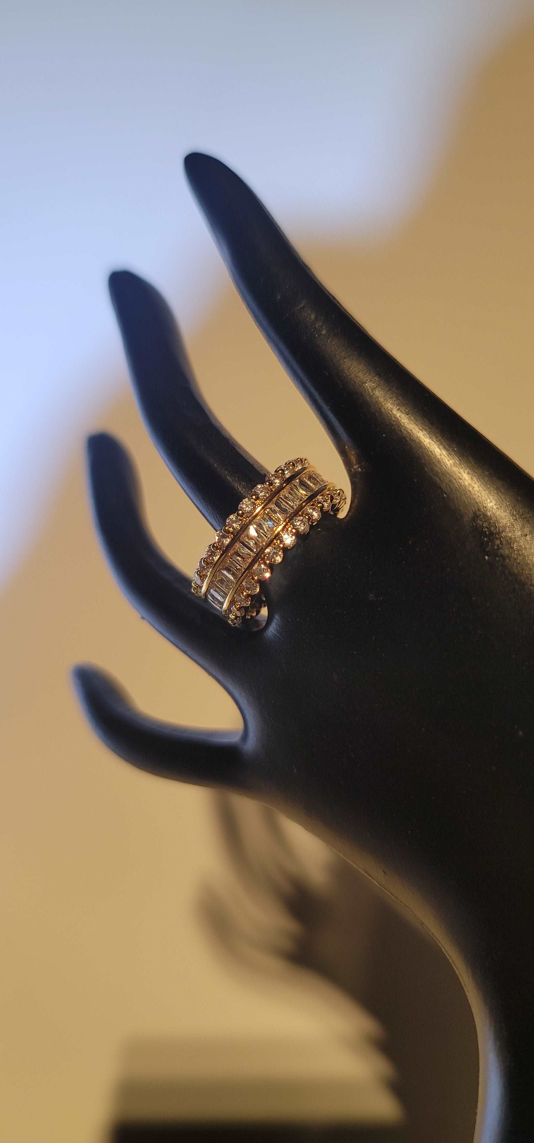 18k Gold over brass ring