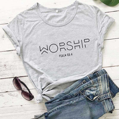 Worship Casual Cotton T-Shirt BEUPFORLIFE.com