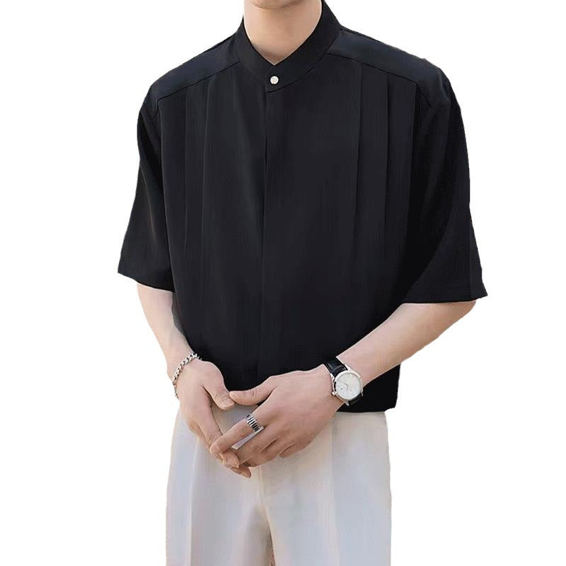 Stand Collar High-grade Casual Short-sleeved Shirt - BEUPFORLIFE.com