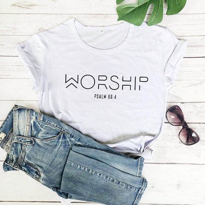 Worship Casual Cotton T-Shirt BEUPFORLIFE.com