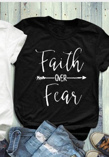 Faith Over Fear T Shirt BEUPFORLIFE.com