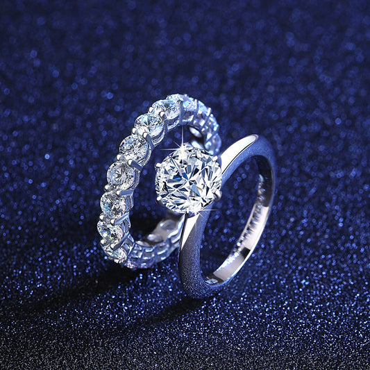 S925 Silver Moissanite Ring - BEUPFORLIFE.com