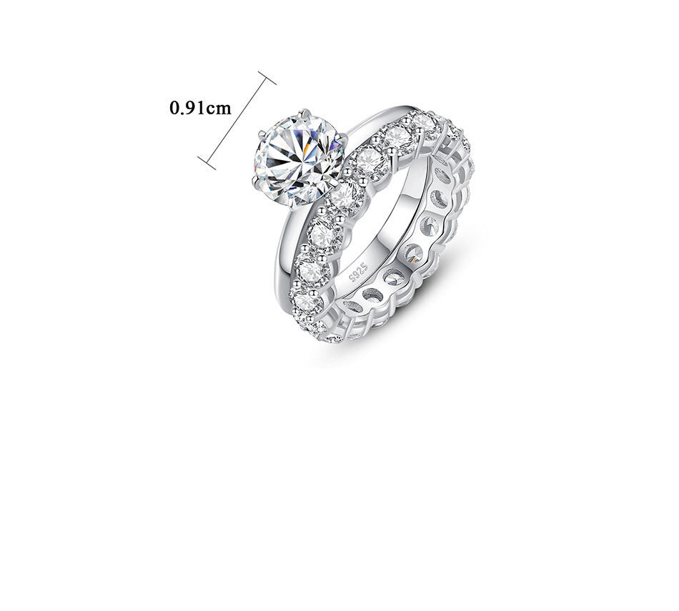 S925 Silver Moissanite Ring - BEUPFORLIFE.com