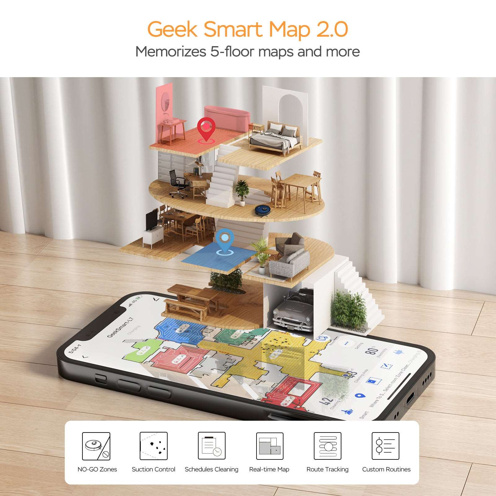 Geek Smart L7 Robot Vacuum Cleaner And Mop