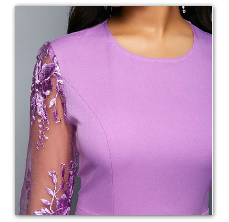 Purple Long-sleeved Dress - BEUPFORLIFE.com