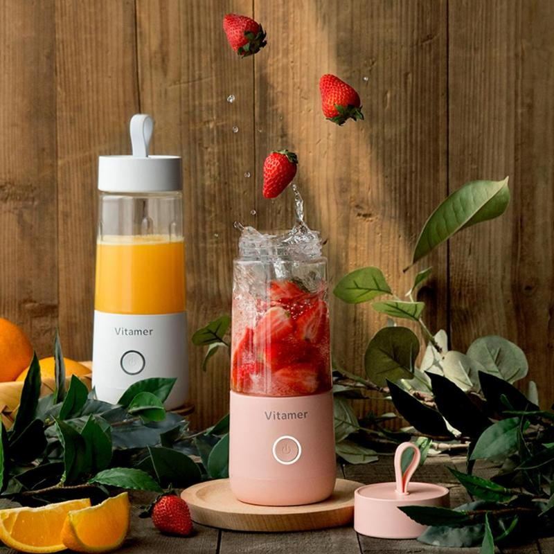 350ml Portable Electric Blender/Juicer, USB Rechargeable Smoothie Mixer - BEUPFORLIFE.com