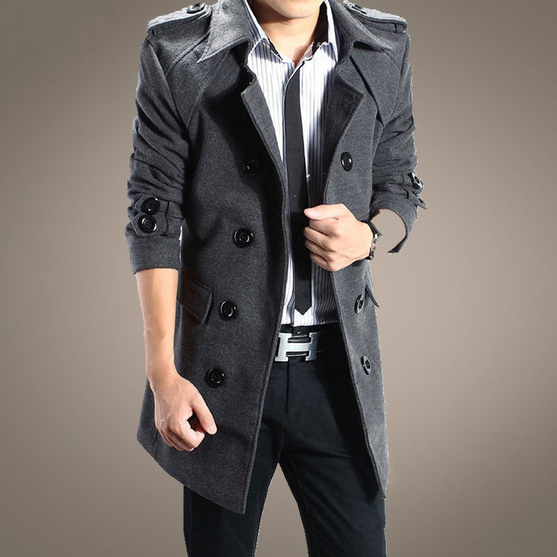 Men's double-breasted woolen trench coat Be Up For Life