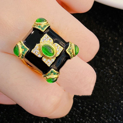 Weave Carved Chrysoberyl Flower Ring Be Up For Life