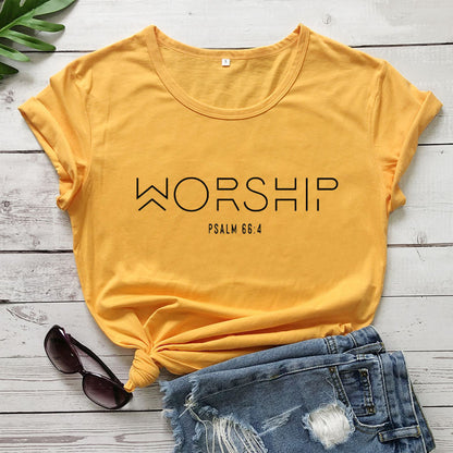 Worship Casual Cotton T-Shirt BEUPFORLIFE.com