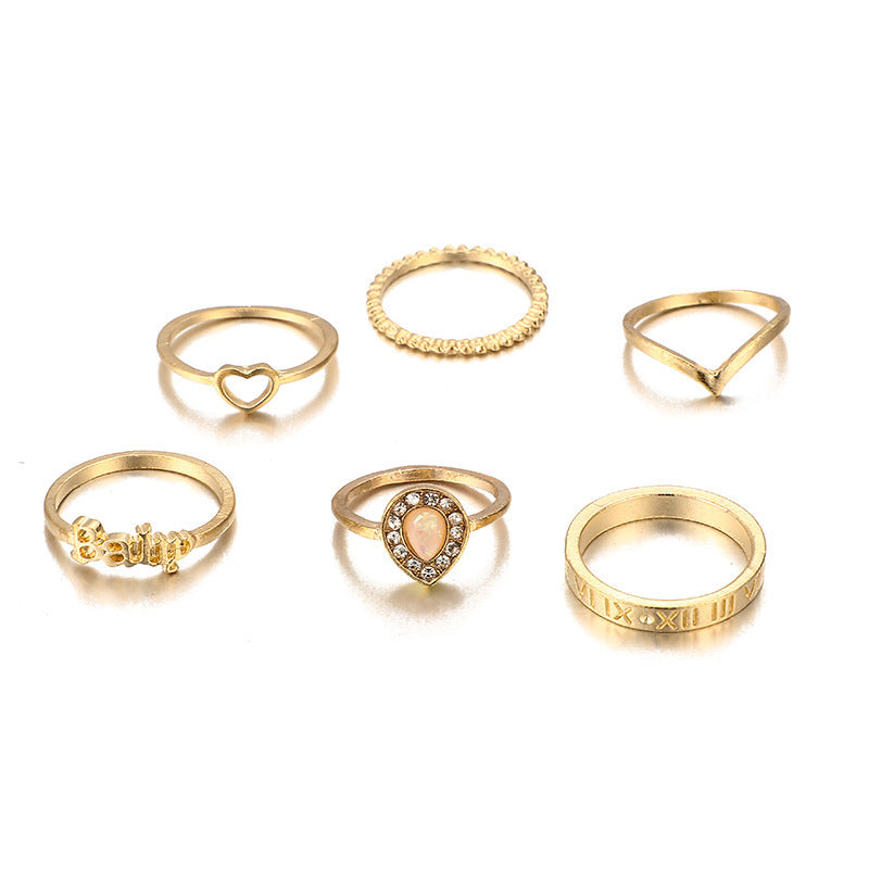 Alloy Diamond Ring Set - BEUPFORLIFE.com