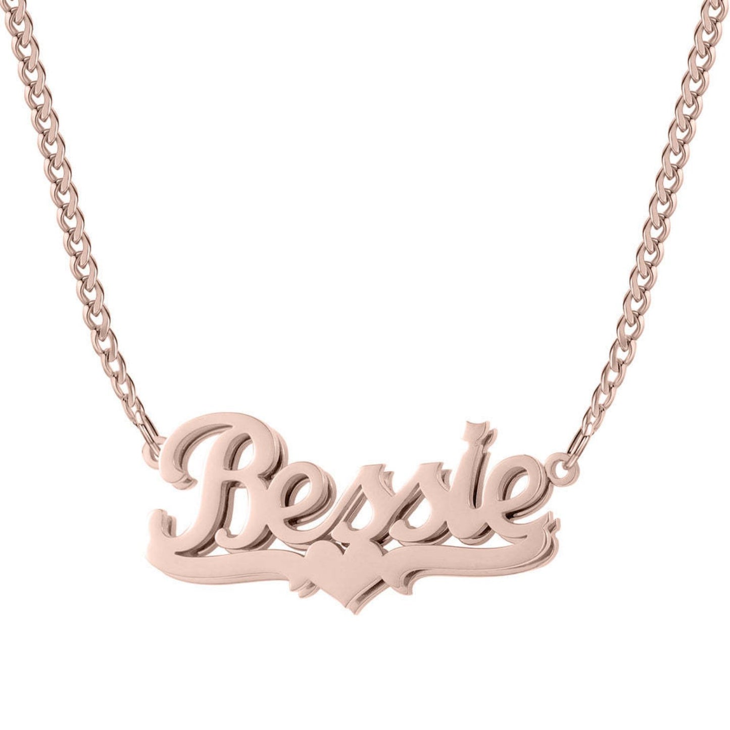 Double Layered English Name Necklace Pendant - BEUPFORLIFE.com
