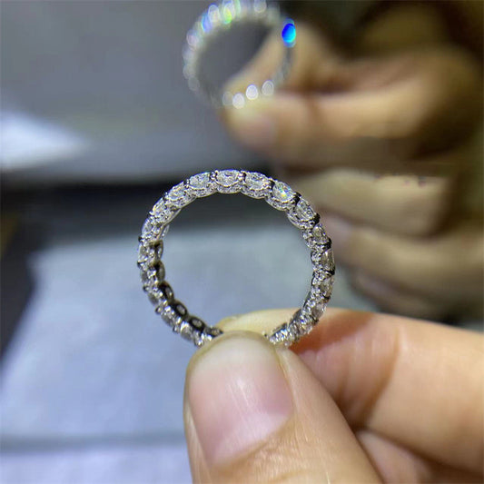 Moissanite Full Diamond D Color Stacked Ring - BEUPFORLIFE.com