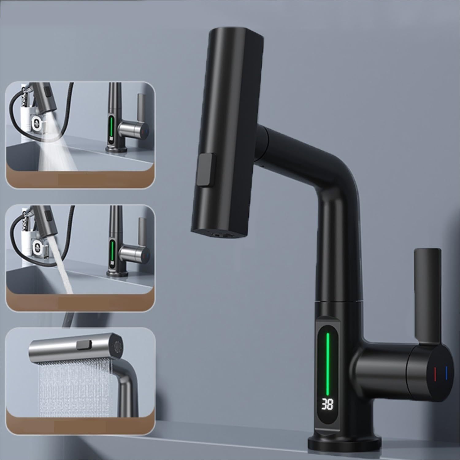 Digital Display Faucet w/ Rotation Be Up For Life