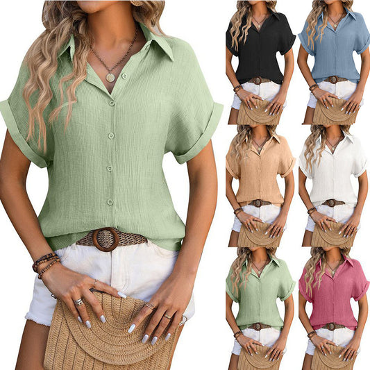 Summer Casual Loose Pleated Shirt - BEUPFORLIFE.com