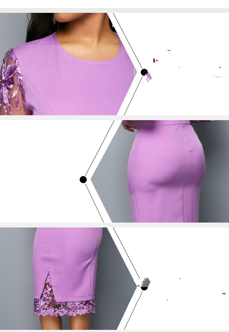 Purple Long-sleeved Dress - BEUPFORLIFE.com