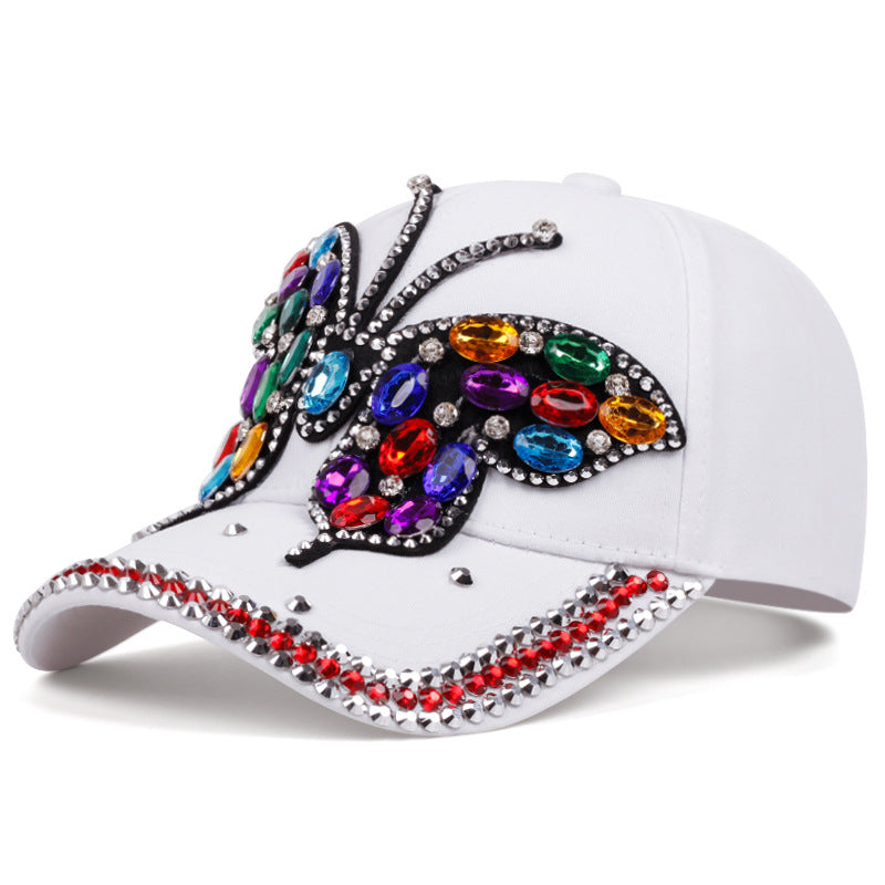 Butterfly Diamond Peaked Cap BEUPFORLIFE.com