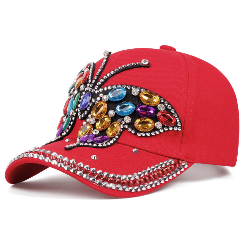 Butterfly Diamond Peaked Cap BEUPFORLIFE.com