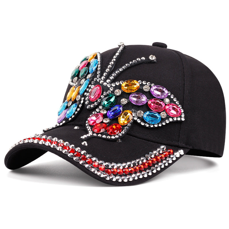 Butterfly Diamond Peaked Cap BEUPFORLIFE.com