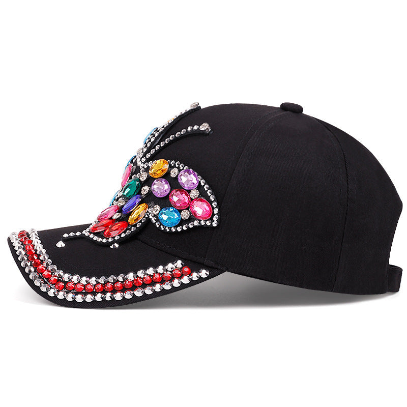 Butterfly Diamond Peaked Cap BEUPFORLIFE.com