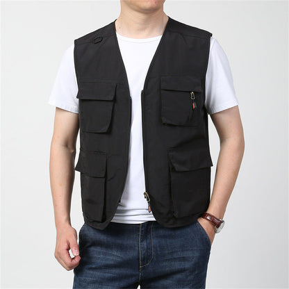 Multi-pocket Men's Outdoor Casual Vest BEUPFORLIFE.com