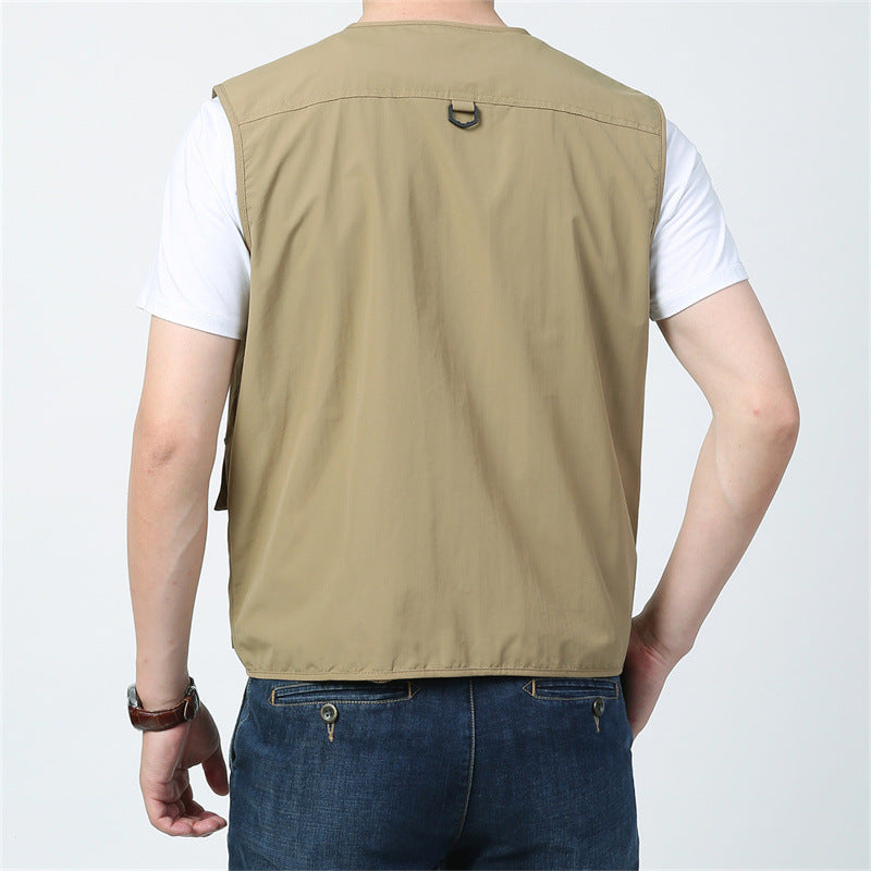 Multi-pocket Men's Outdoor Casual Vest BEUPFORLIFE.com