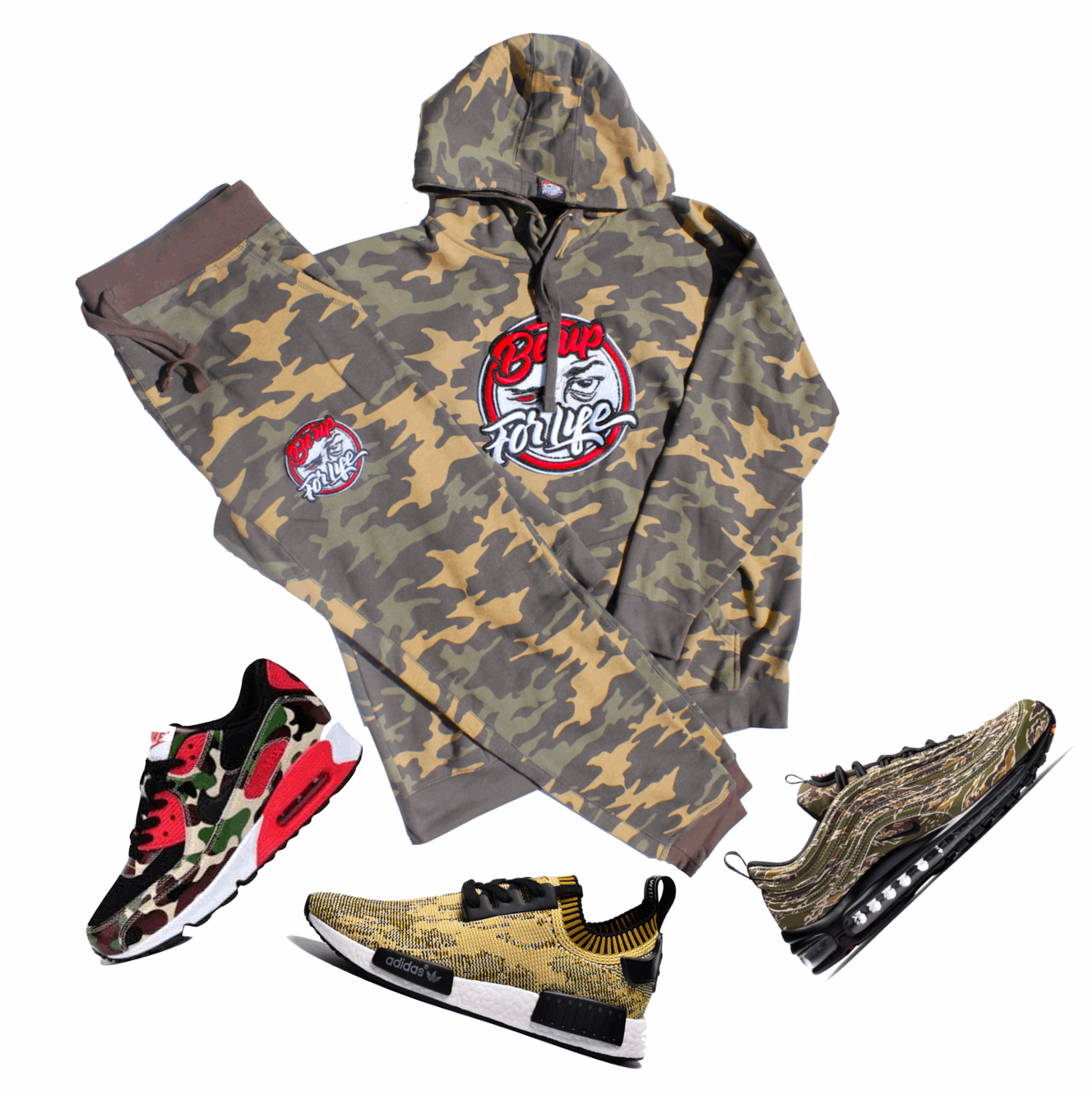 Camo Jogger Set w/Chenille Patch (Unisex)