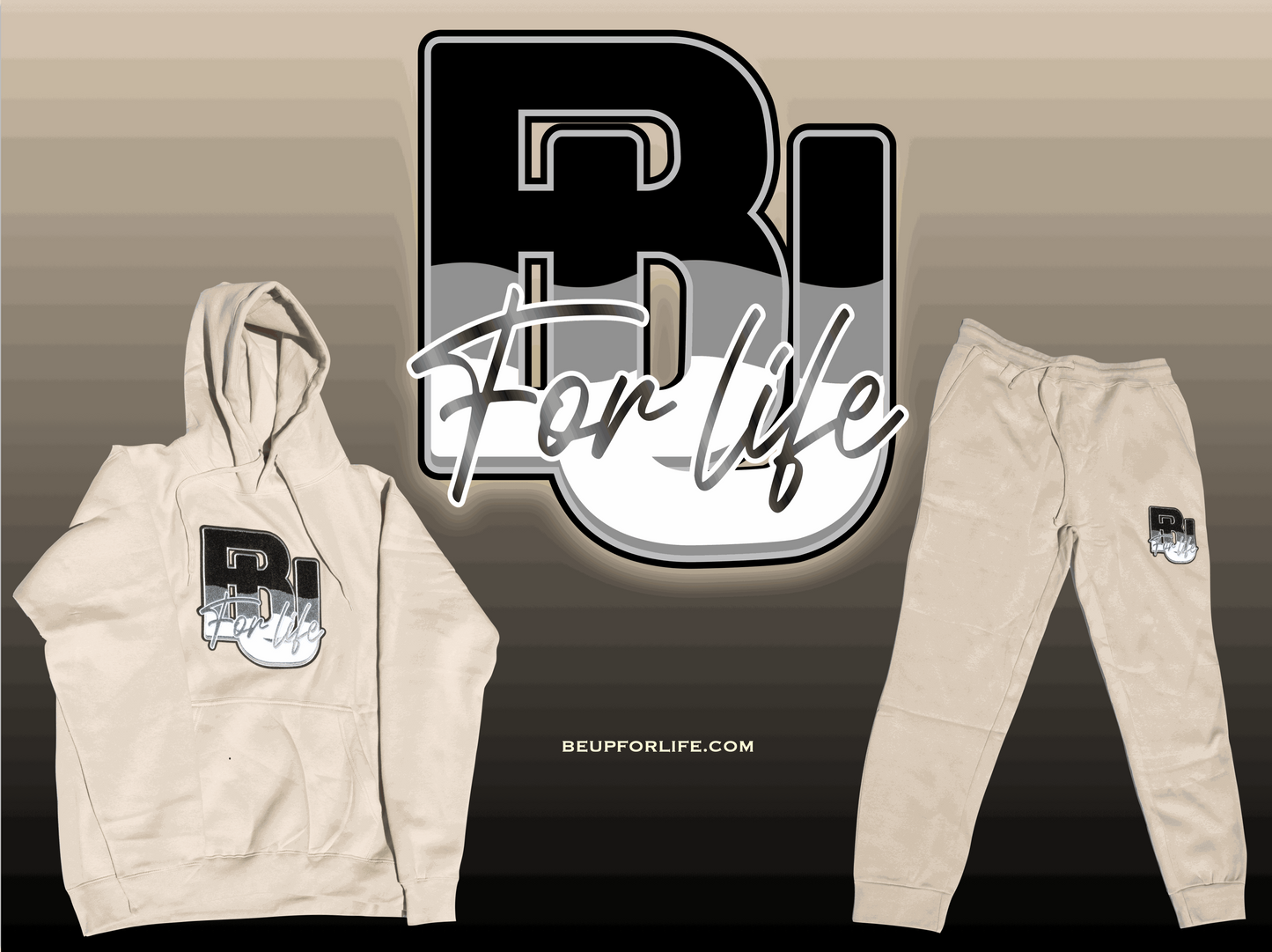 BU Cream Heavy Blend Unisex Fleece Sweatsuit