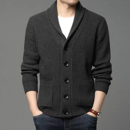 Classic Lapel Cardigan Casual Sweater BEUPFORLIFE.com