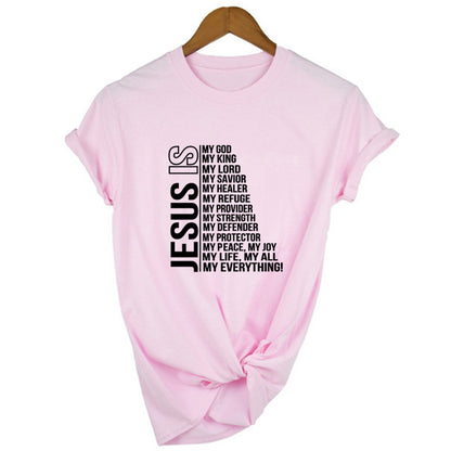 Jesus Is My God King Everything Women Vintage Tops Tshirts - BEUPFORLIFE.com