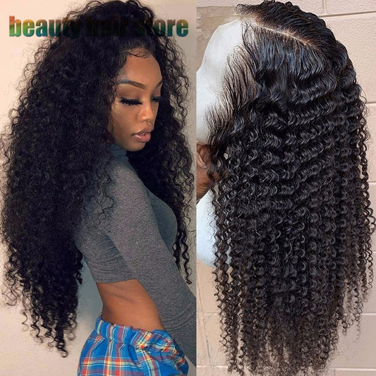 Brazilian Kinky Curly Lace Front Human Hair Wig Be Up For Life