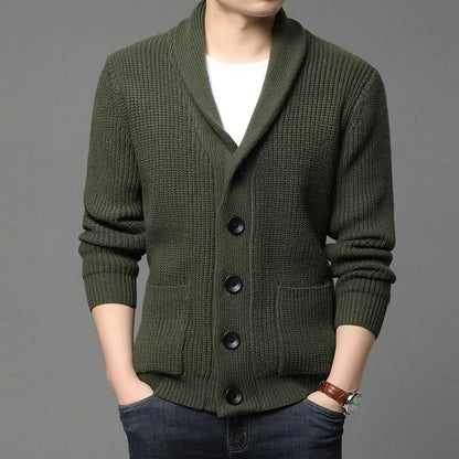 Classic Lapel Cardigan Casual Sweater BEUPFORLIFE.com