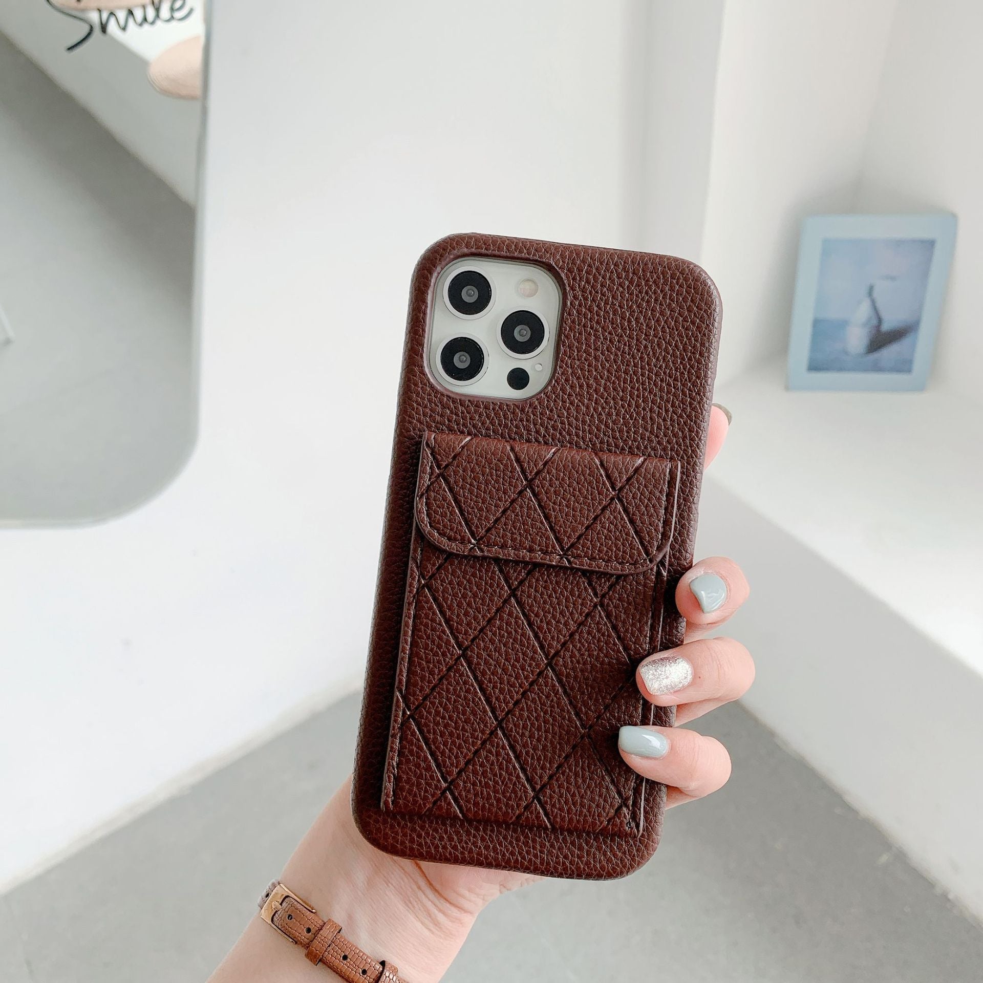 Leather Mobile Phone Case Card Holder - BEUPFORLIFE.com