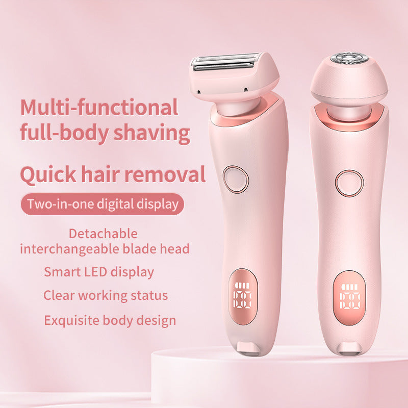 2 In 1 USB Rechargeable Body Hair Remover for Face, Legs, Armpit, and Bikini - BEUPFORLIFE.com